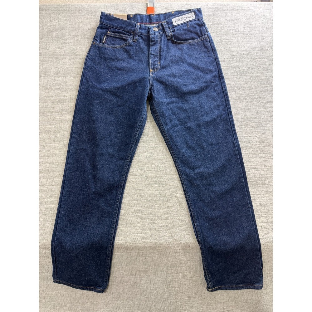 Bulwark Classic Jeans Mens 30x30 Blue Denim Tapered Leg Flame Resistant Cat 2